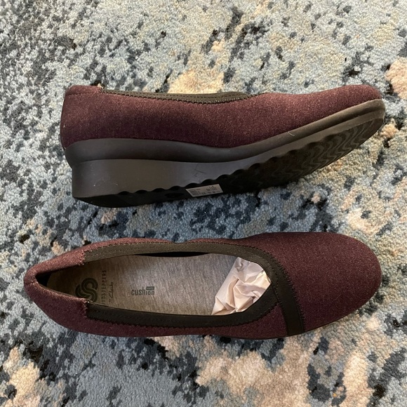 NIB Clarks Caddell Dash Wedge Heels Purple Size 9! - Picture 5 of 5